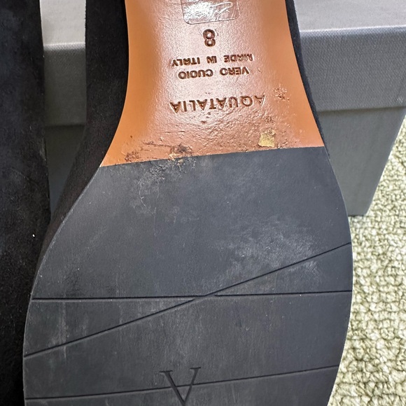 Aquatalia Women's Dark Suede Loafers - Picture 5 of 8